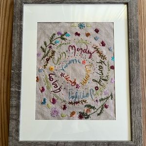 Custom Embroidered Family Tree